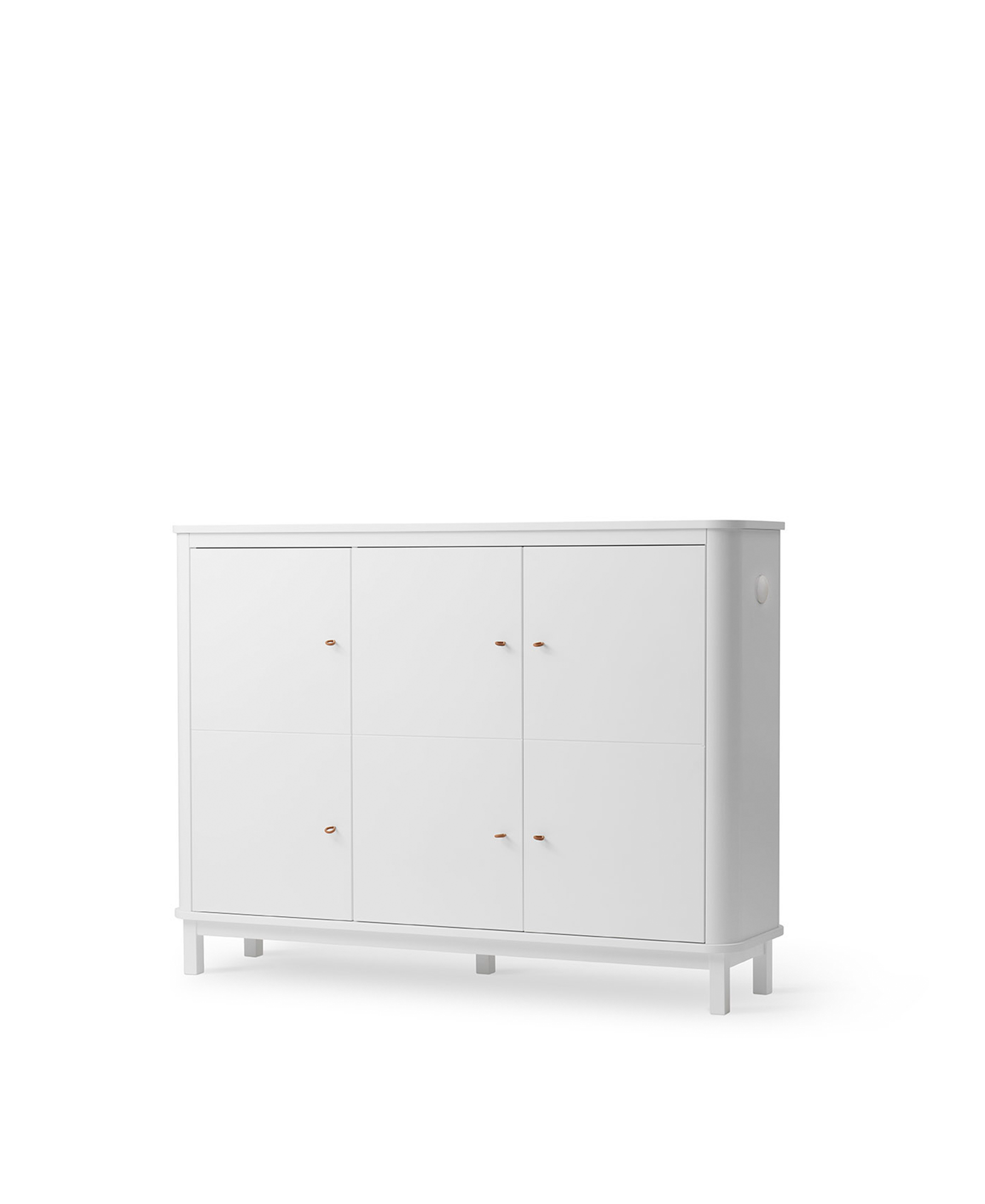 Wood multi cupboard 3 doors, white