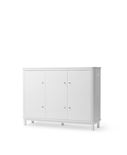 Wood multi cupboard 3 doors, white