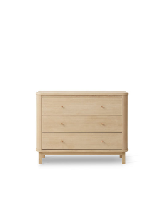 Wood dresser 3 drawers, oak