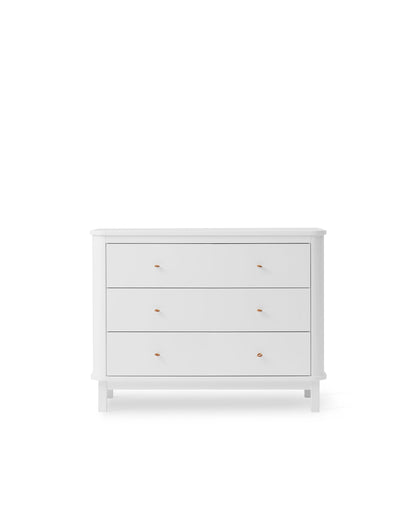 Wood dresser 3 drawers, white
