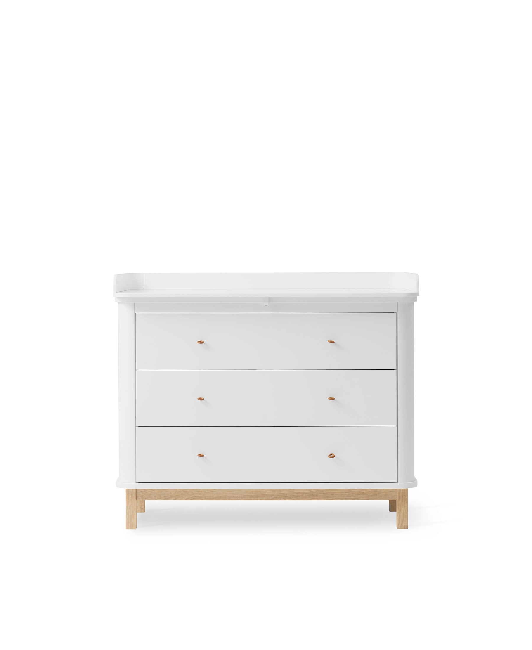 Wood nursery dresser 3 drawers, white/oak – Museum of Mini