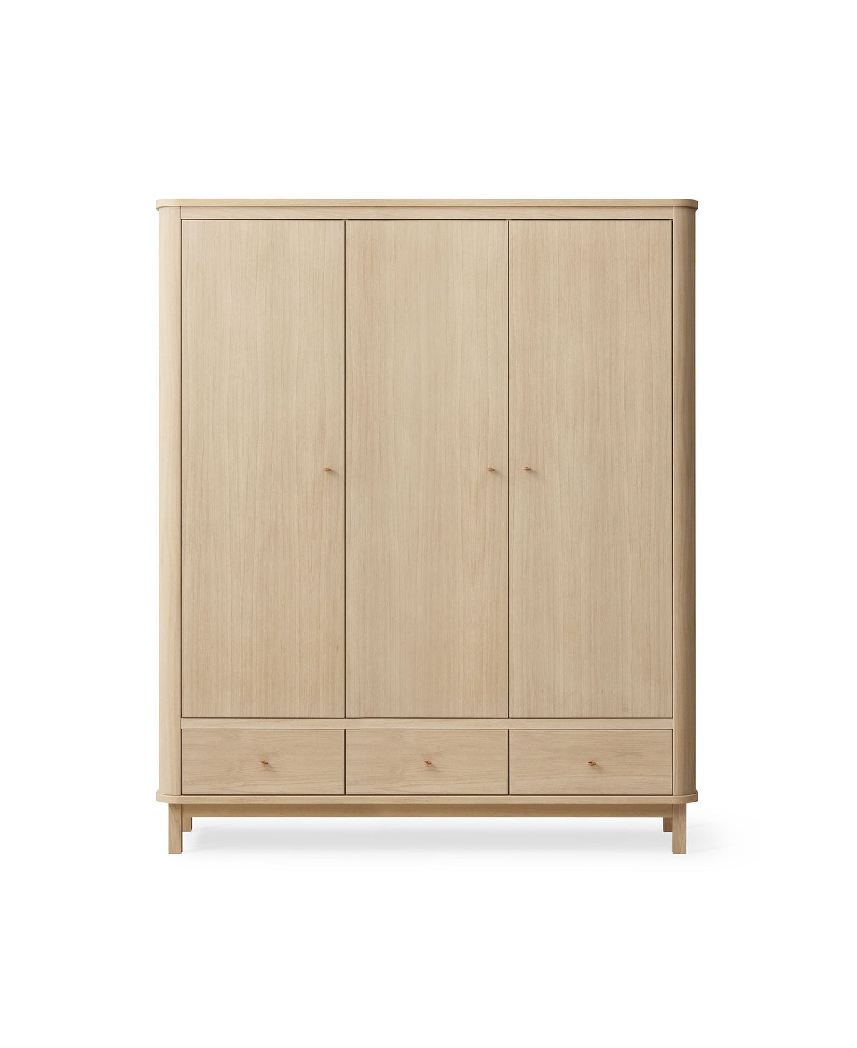 Wood wardrobe 3 doors, oak