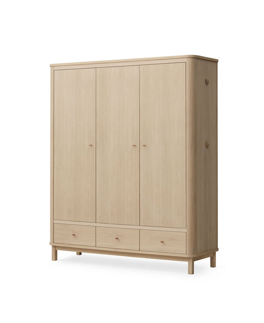 Wood wardrobe 3 doors, oak