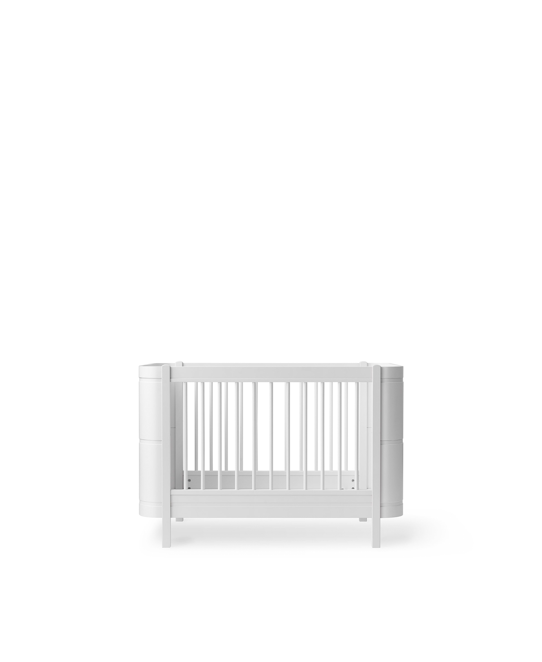 Wood Mini+ cot bed incl. junior kit, white