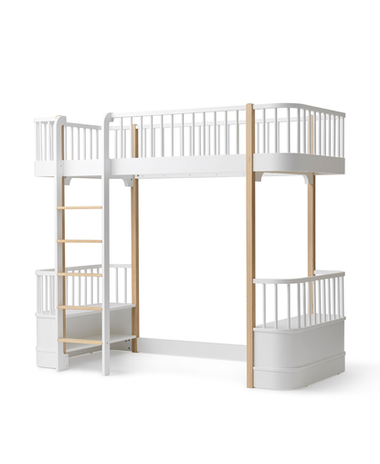 Wood Original loft bed, white/oak