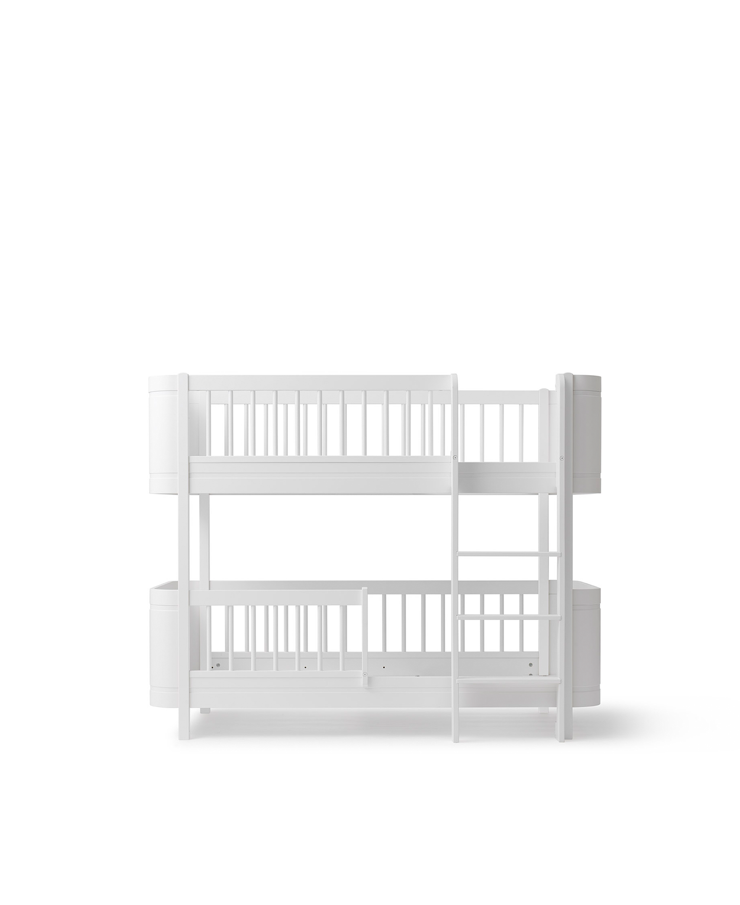 Wood Mini+ low bunk bed, white