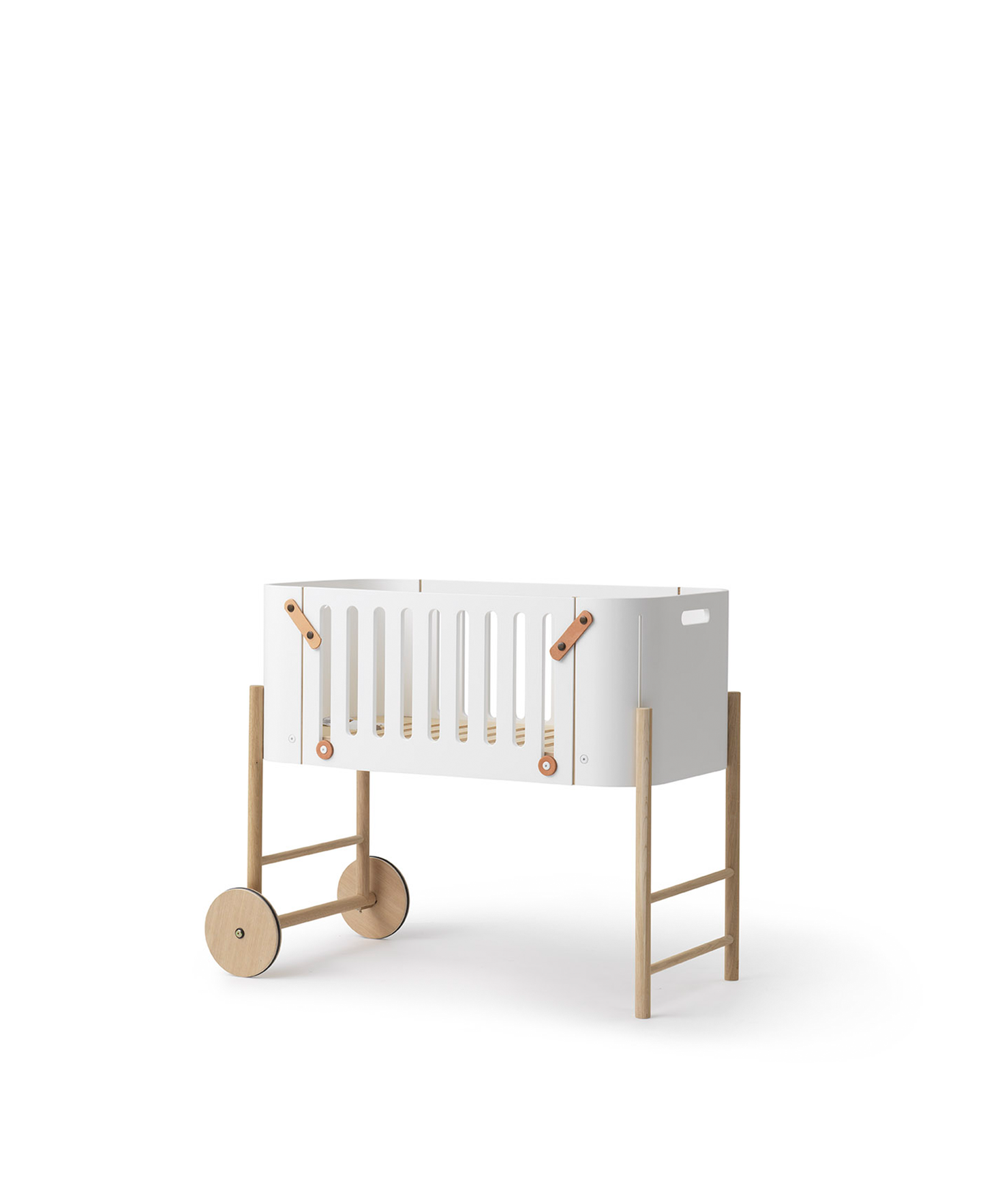 Wood Co-sleeper incl. bench conversion, white/oak