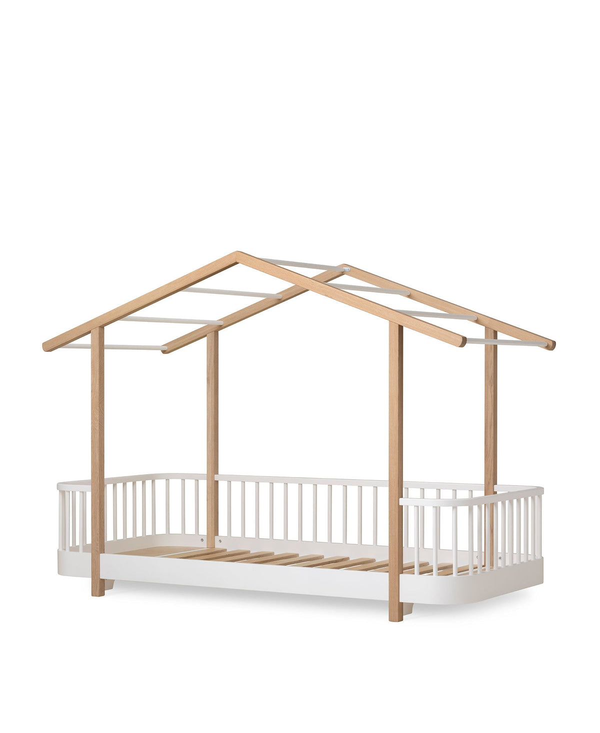 Wood Original house bed, white/oak