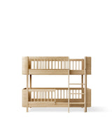 Wood Mini+ low bunk bed, oak