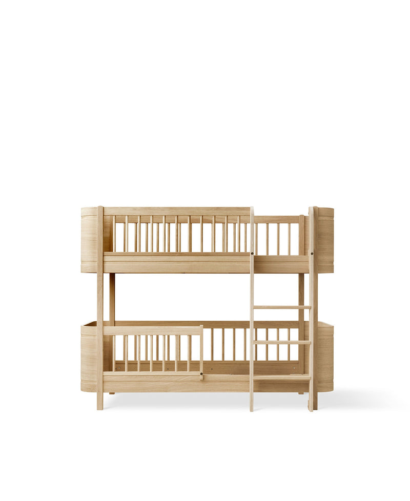 Wood Mini+ low bunk bed, oak