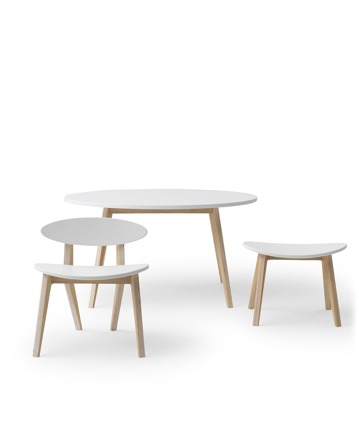 Wood PingPong chair, white/oak