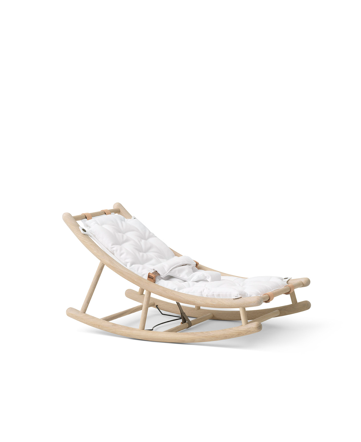 Wood baby & toddler rocker, oak/white