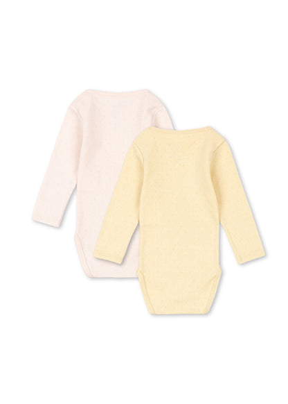 PERLA 2 PACK LS BODY OCS - banana crepe/creole pink
