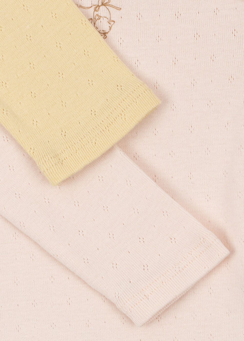 PERLA 2 PACK LS BODY OCS - banana crepe/creole pink