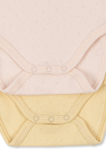 PERLA 2 PACK LS BODY OCS - banana crepe/creole pink