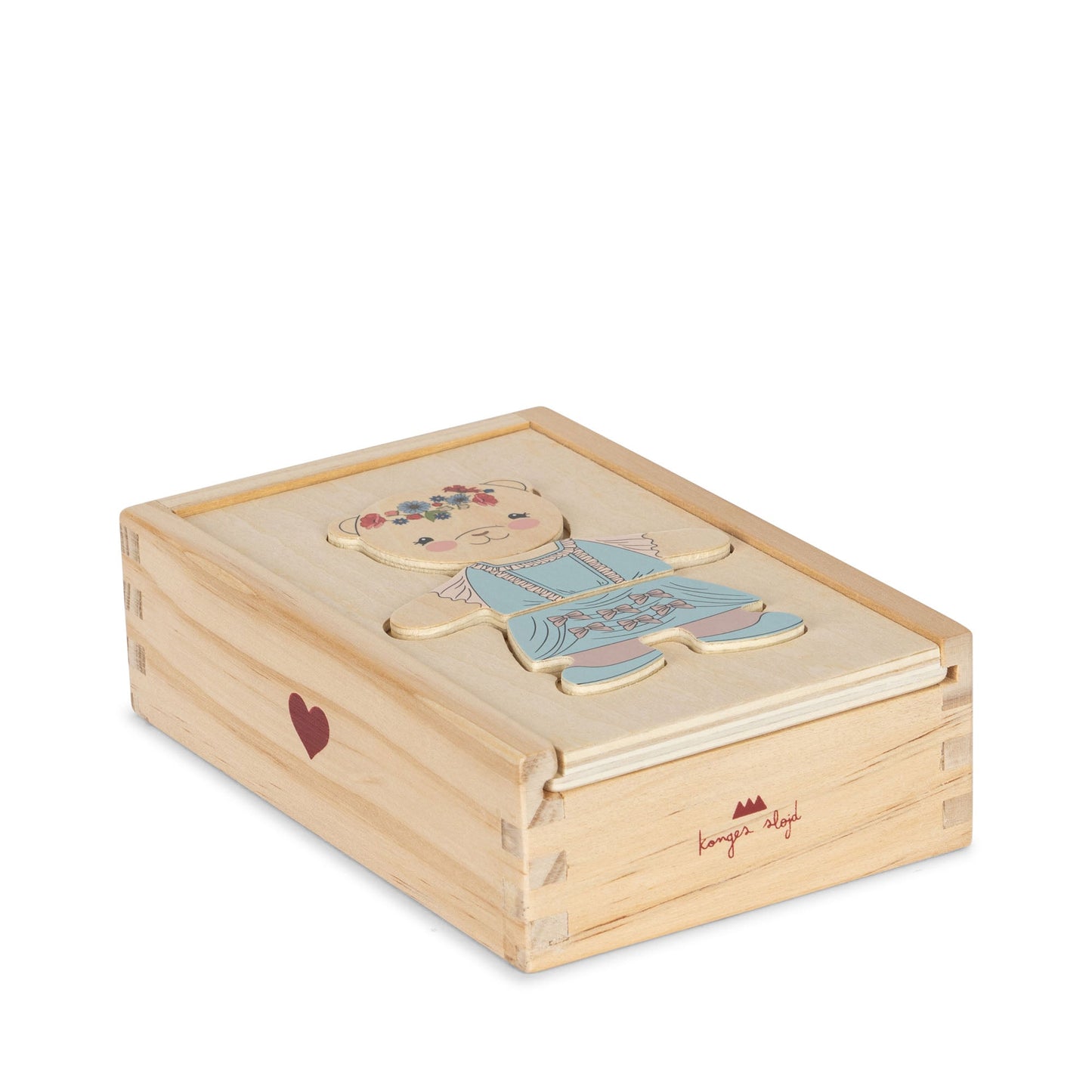 Teddy puzzle - dusty pink