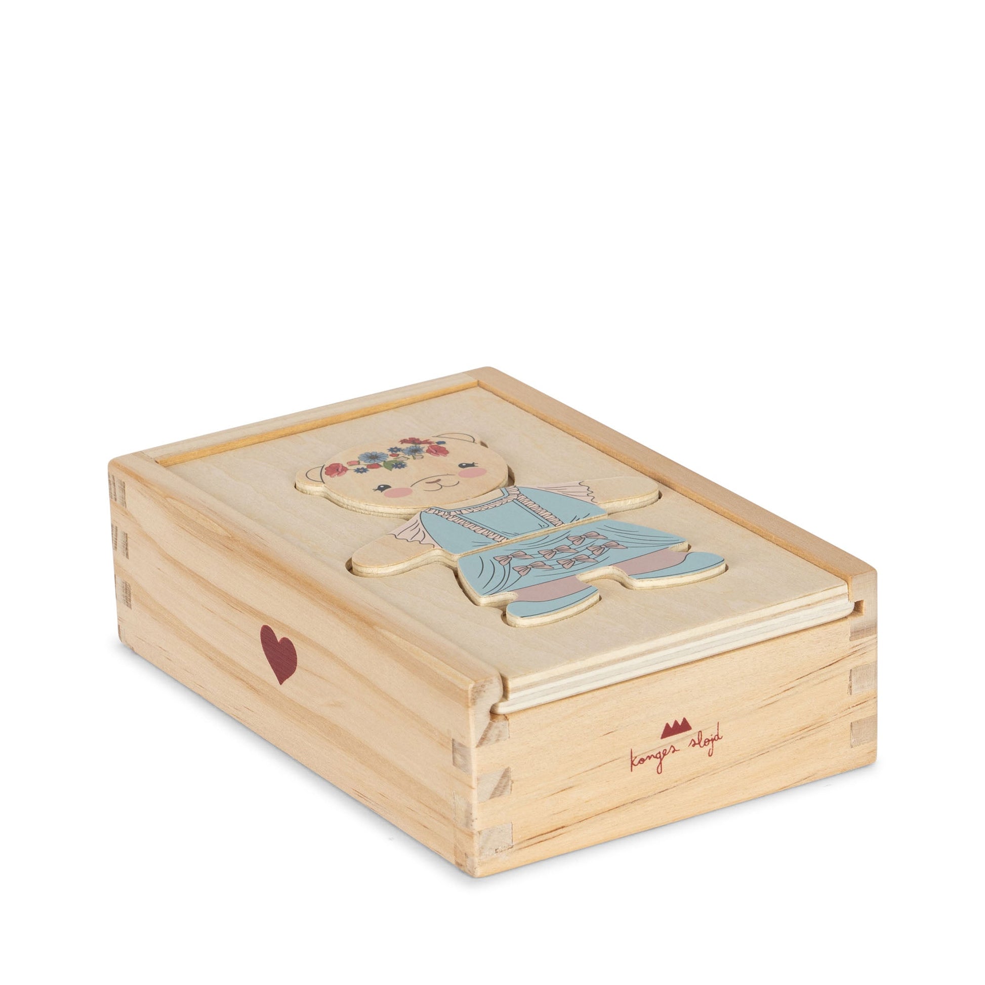 Teddy puzzle - dusty pink