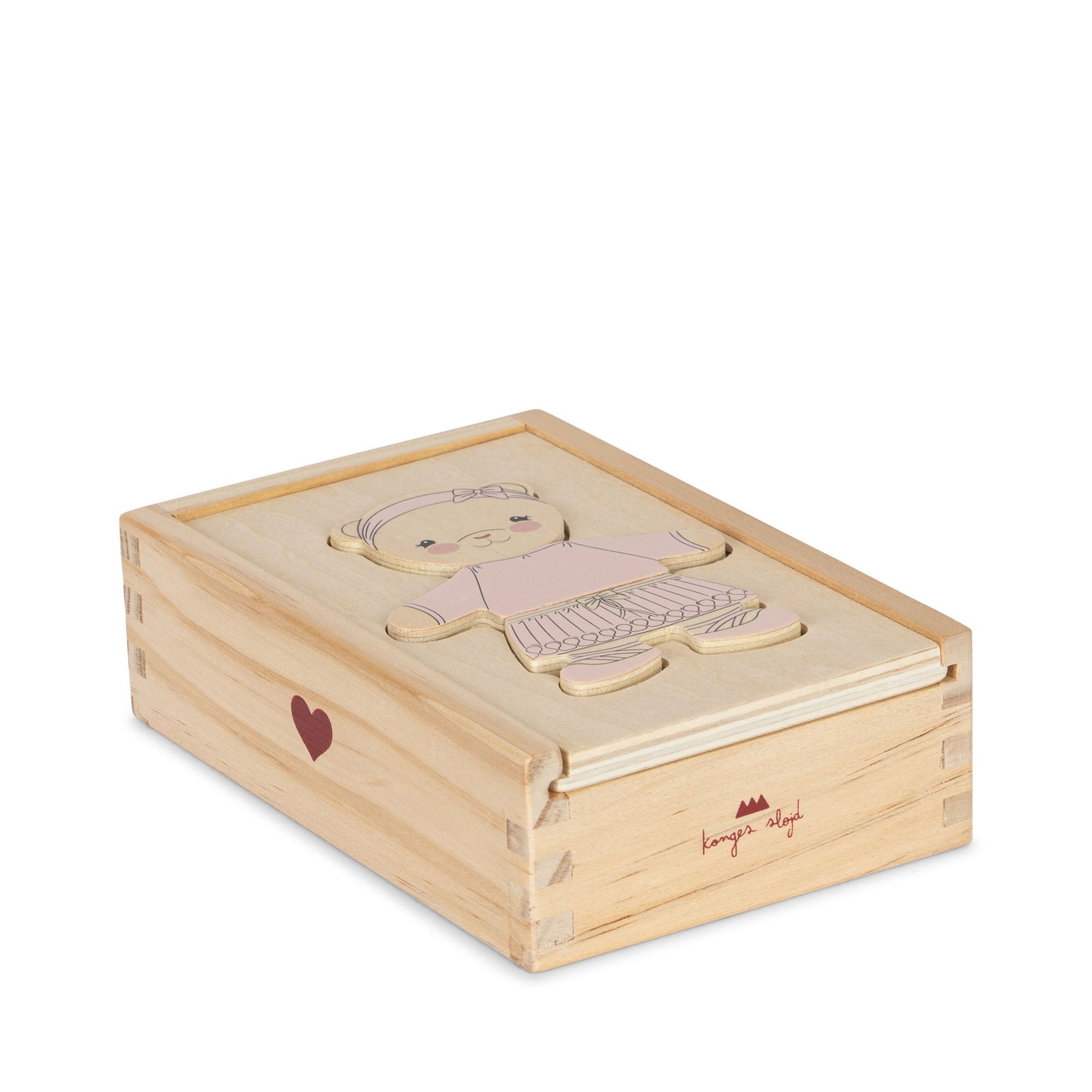 Teddy puzzle - dusty pink