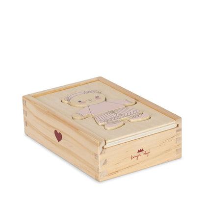 Teddy puzzle - dusty pink