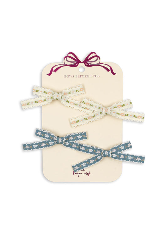 4 PACK BOW HAIR CLIP - multi