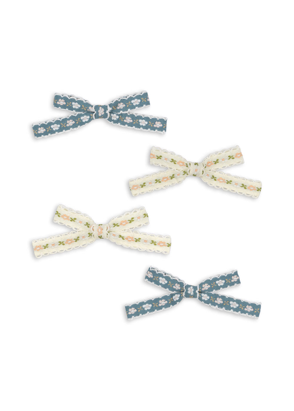 4 PACK BOW HAIR CLIP - multi