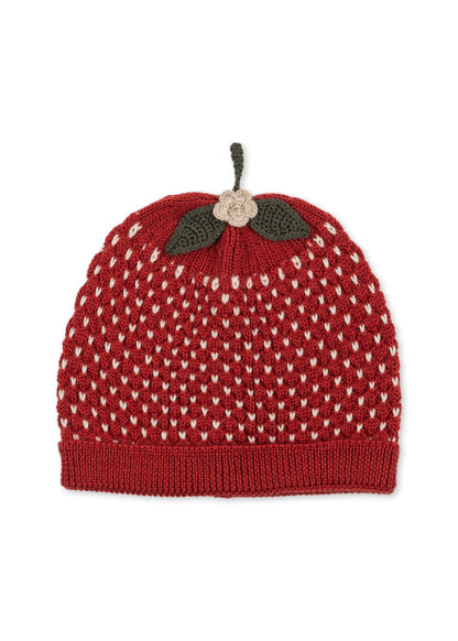 STRAWBERRY BEANIE - true red
