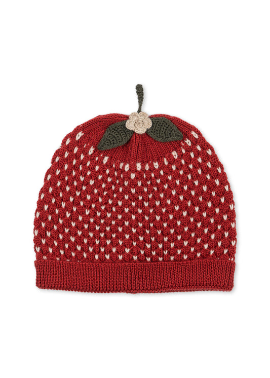 STRAWBERRY BEANIE - true red