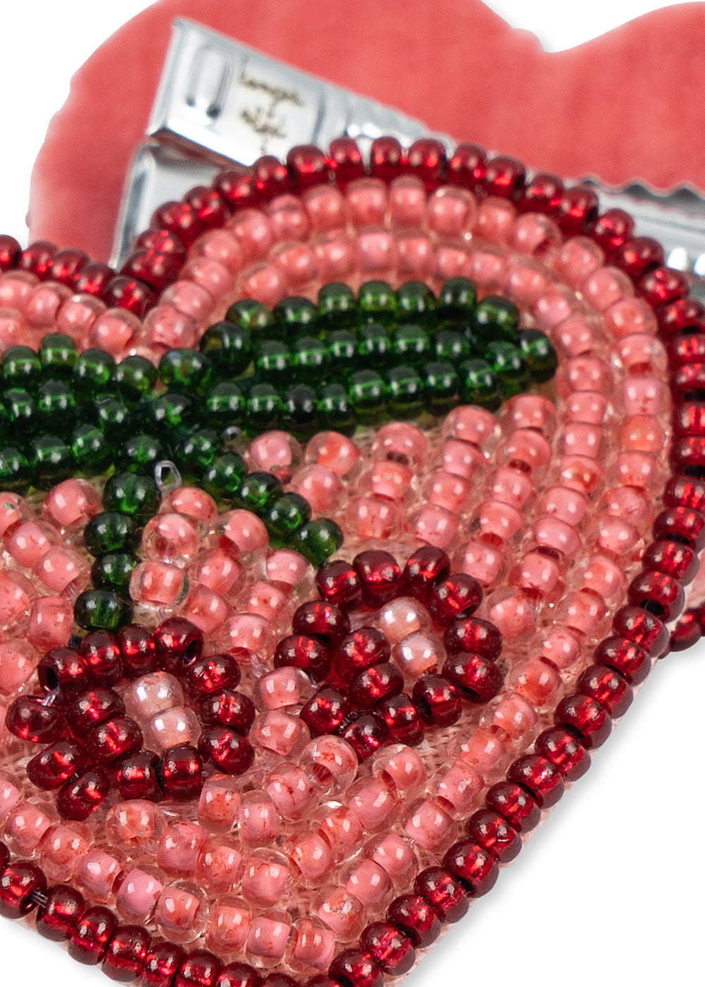 2 PACK HEART HAIR CLIPS - cherry