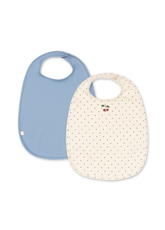 2 PACK DINNER BIB - navy dot/rain washed