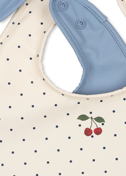 2 PACK DINNER BIB - navy dot/rain washed