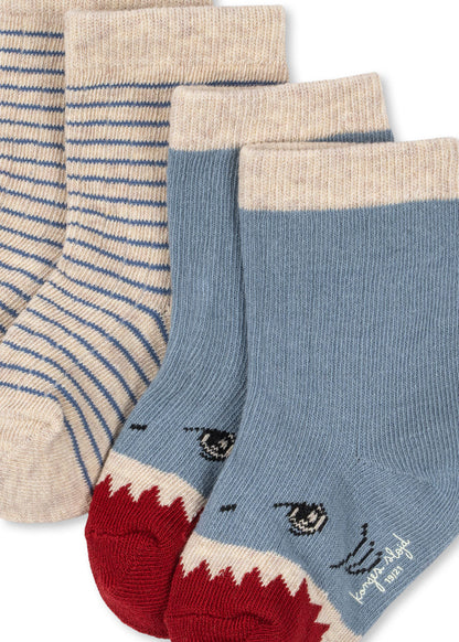 2 PACK SOCKS - shark