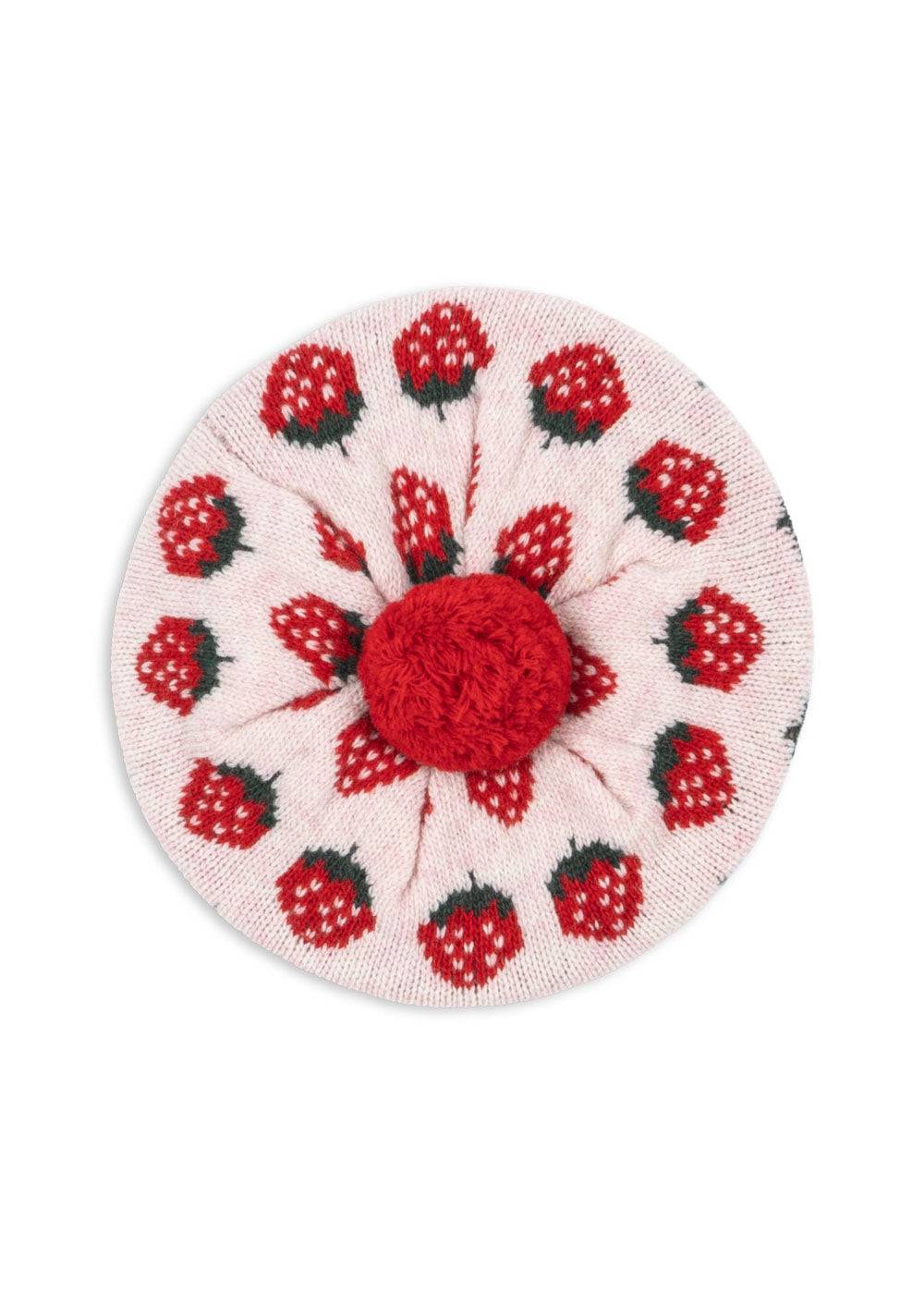 BELOU KNIT BERET - strawberry