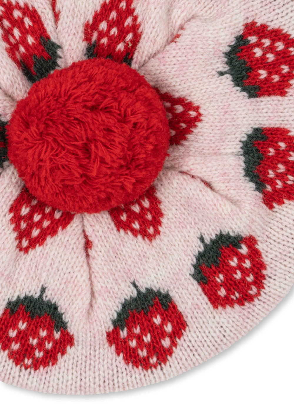 BELOU KNIT BERET - strawberry