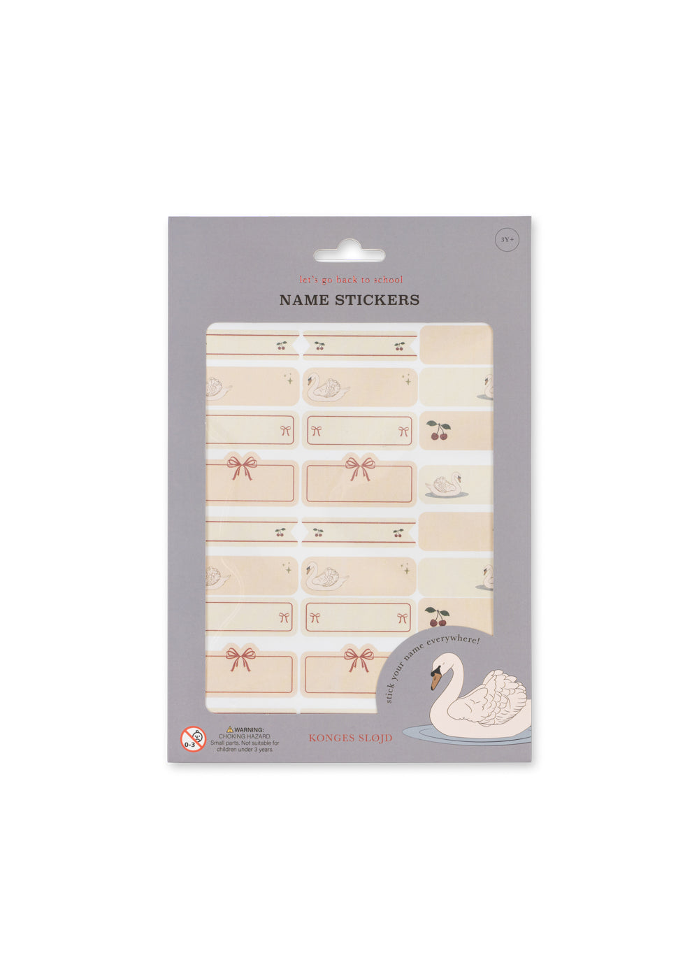 NAME STICKERS 60 PCS - swan