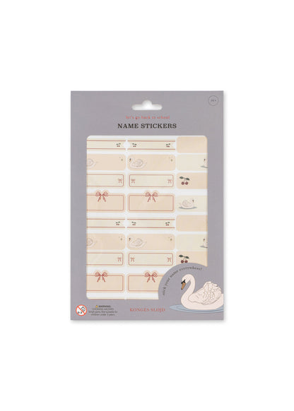 NAME STICKERS 60 PCS - swan