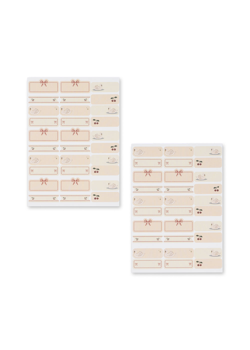 NAME STICKERS 60 PCS - swan