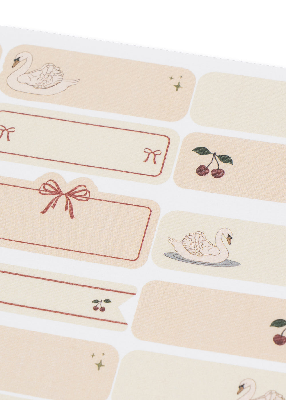 NAME STICKERS 60 PCS - swan