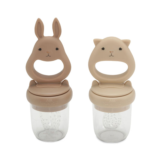 SILICONE FRUIT FEEDING PACIFIER - bark/shell