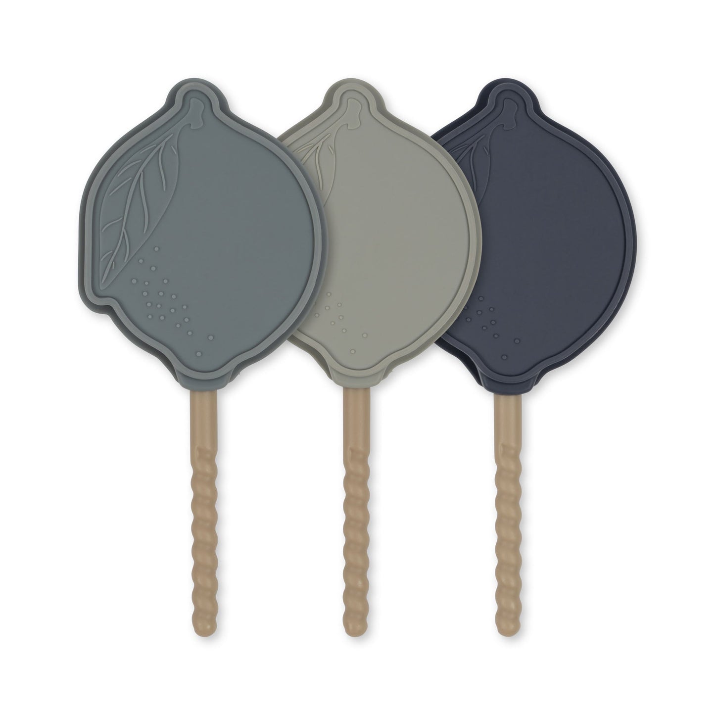 3 PACK ICE CREAM MOLDS LEMON - blue mix