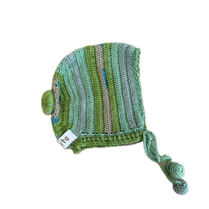Bonnet - Classic Green Pompom