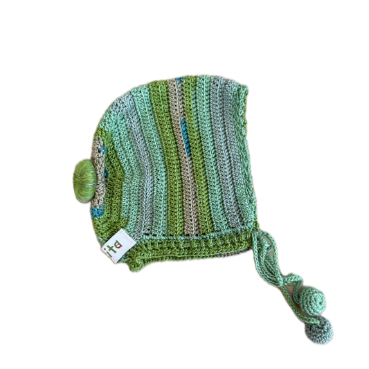 Bonnet - Classic Green Pompom