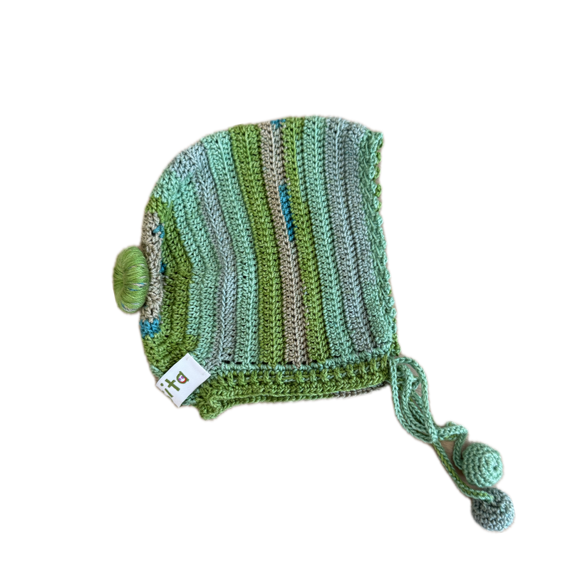 Bonnet - Classic Green Pompom