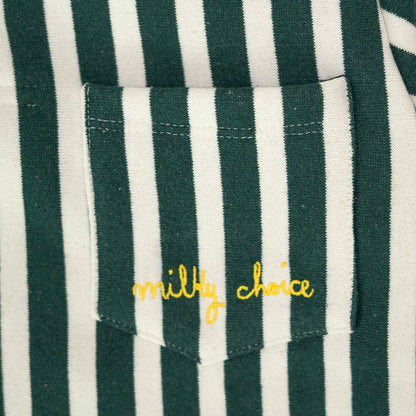 Polo Long Grass Green Stripes