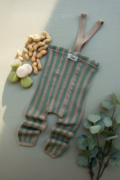Footless Special Matcha x Peanut Striped