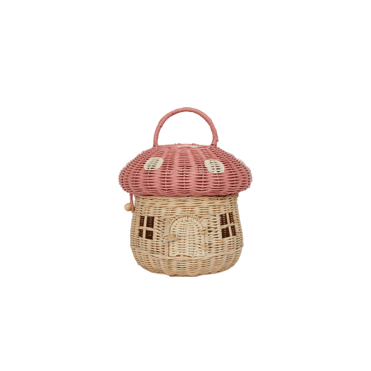 Rattan Mushroom Basket - Musk