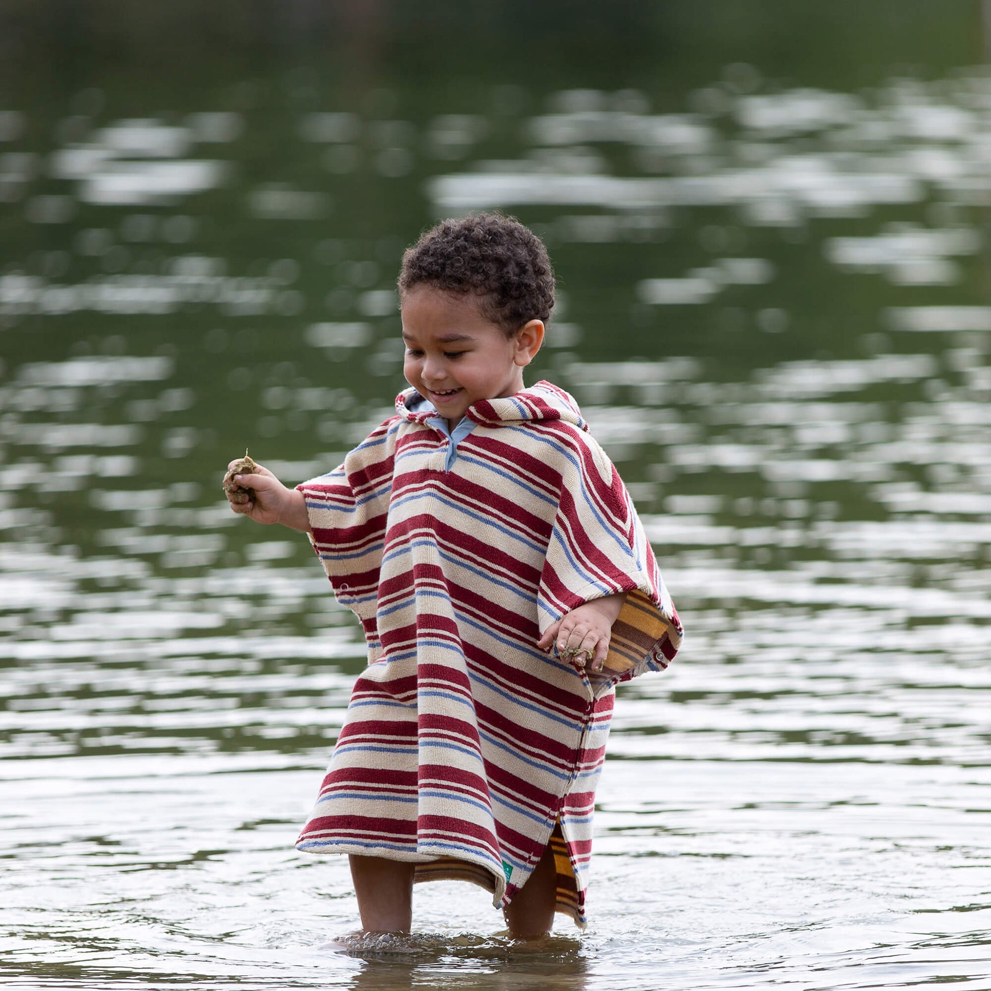 Beach Stripe Baby Towel Poncho