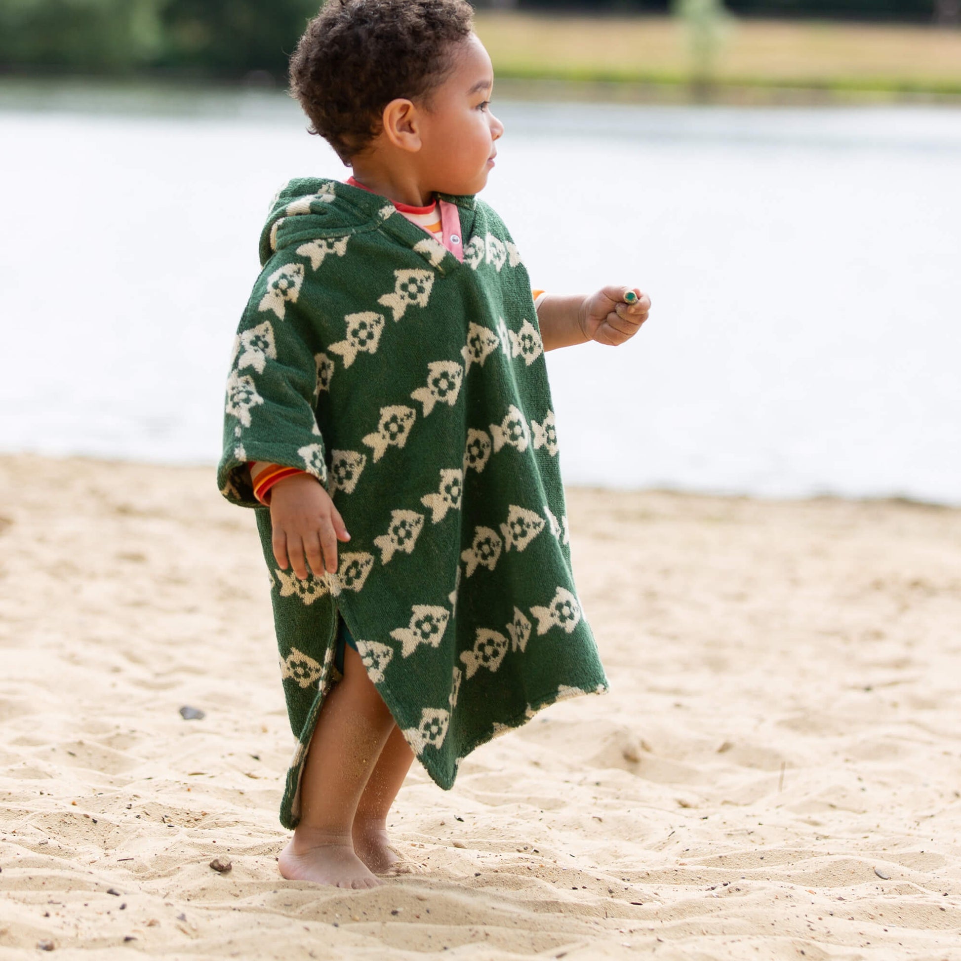 Swimming Fish Baby Towel Poncho