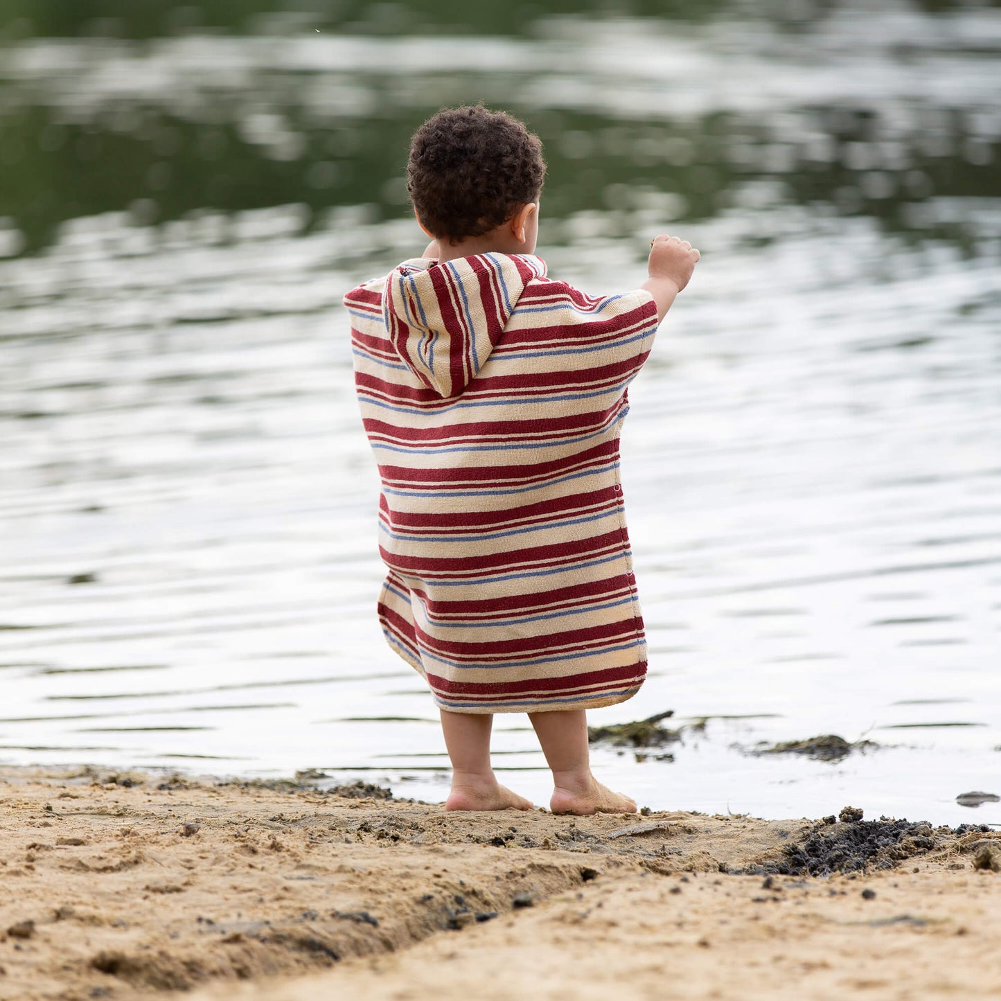 Beach Stripe Kids Towel Poncho
