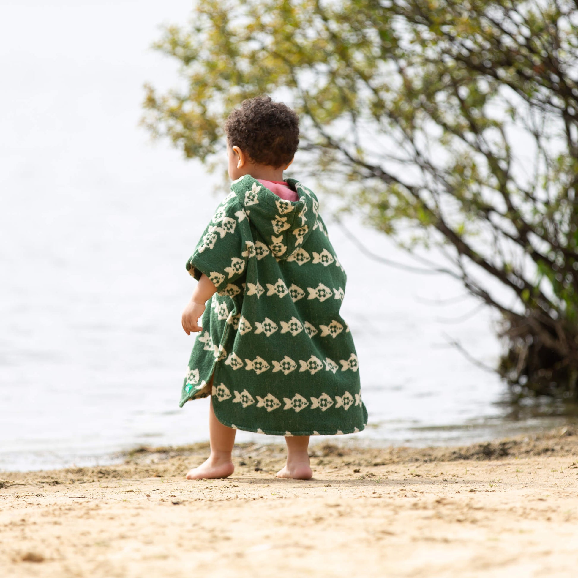 Swimming Fish Kids Towel Poncho