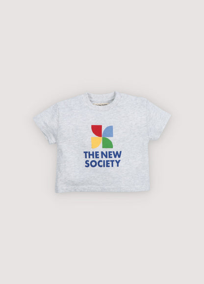 Tns Logo Baby T-Shirt  Light Grey Melange